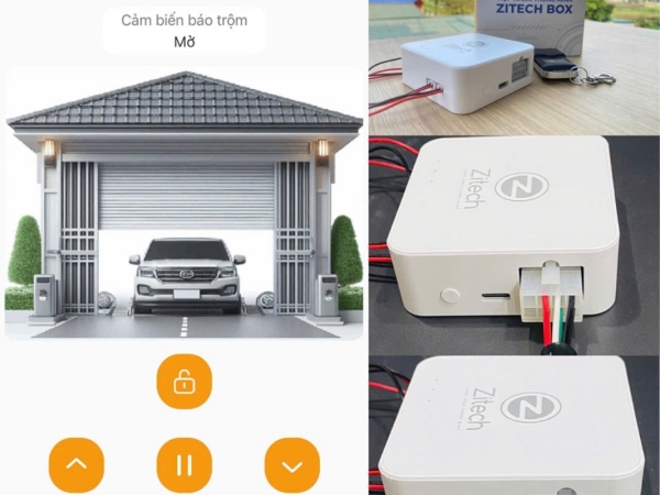 Điều khiển cửa cuốn bằng điện thoại zitech